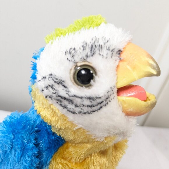 Furreal Friends Newborn Baby Bird Macaw Parrot 2008 Blue Yellow Green WORKS - Picture 3 of 10